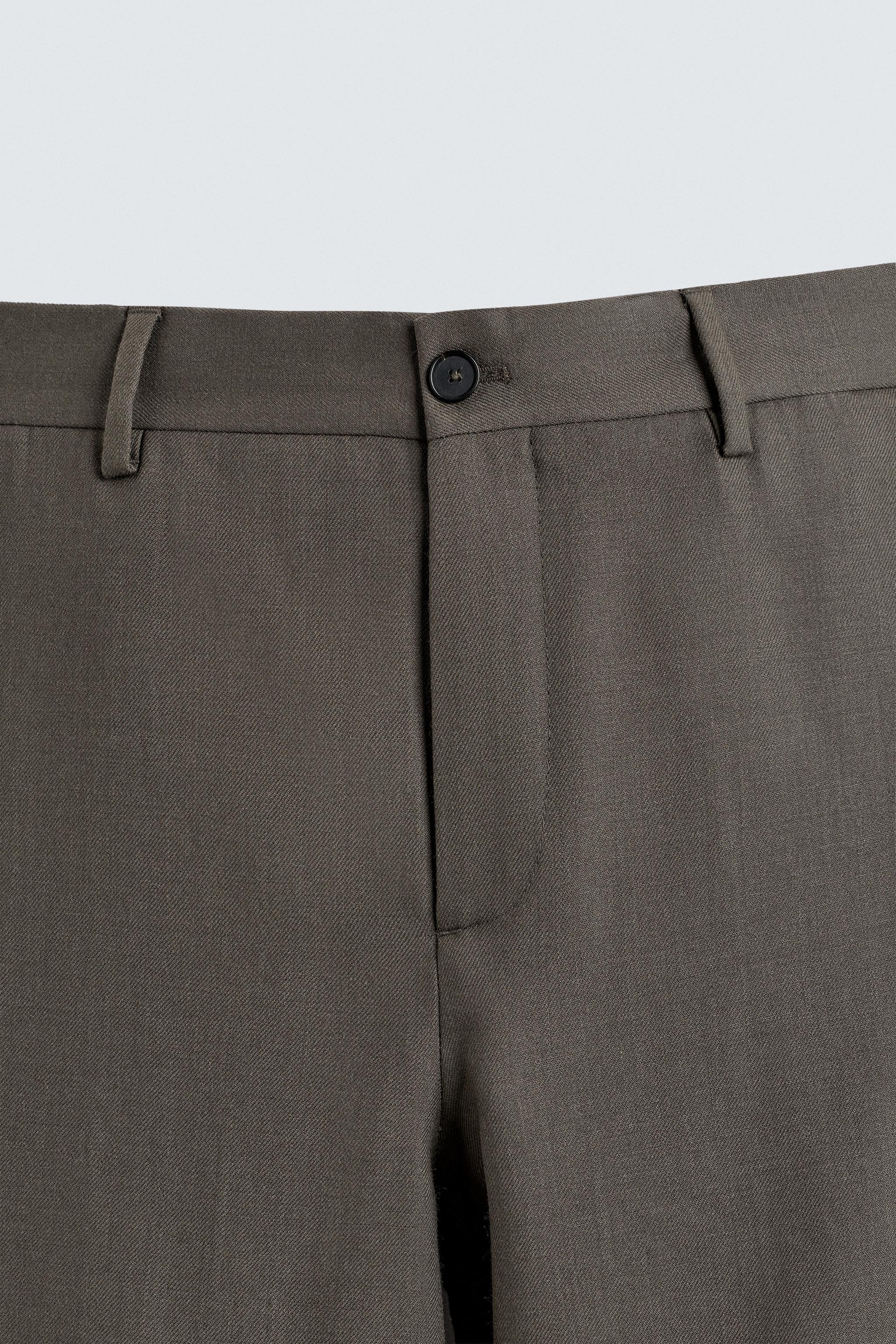 STRAIGHT FIT WOOL PANTS